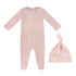Kipp Baby Pink Embroidered Pocket 2Pc Set (Footie + Beanie)